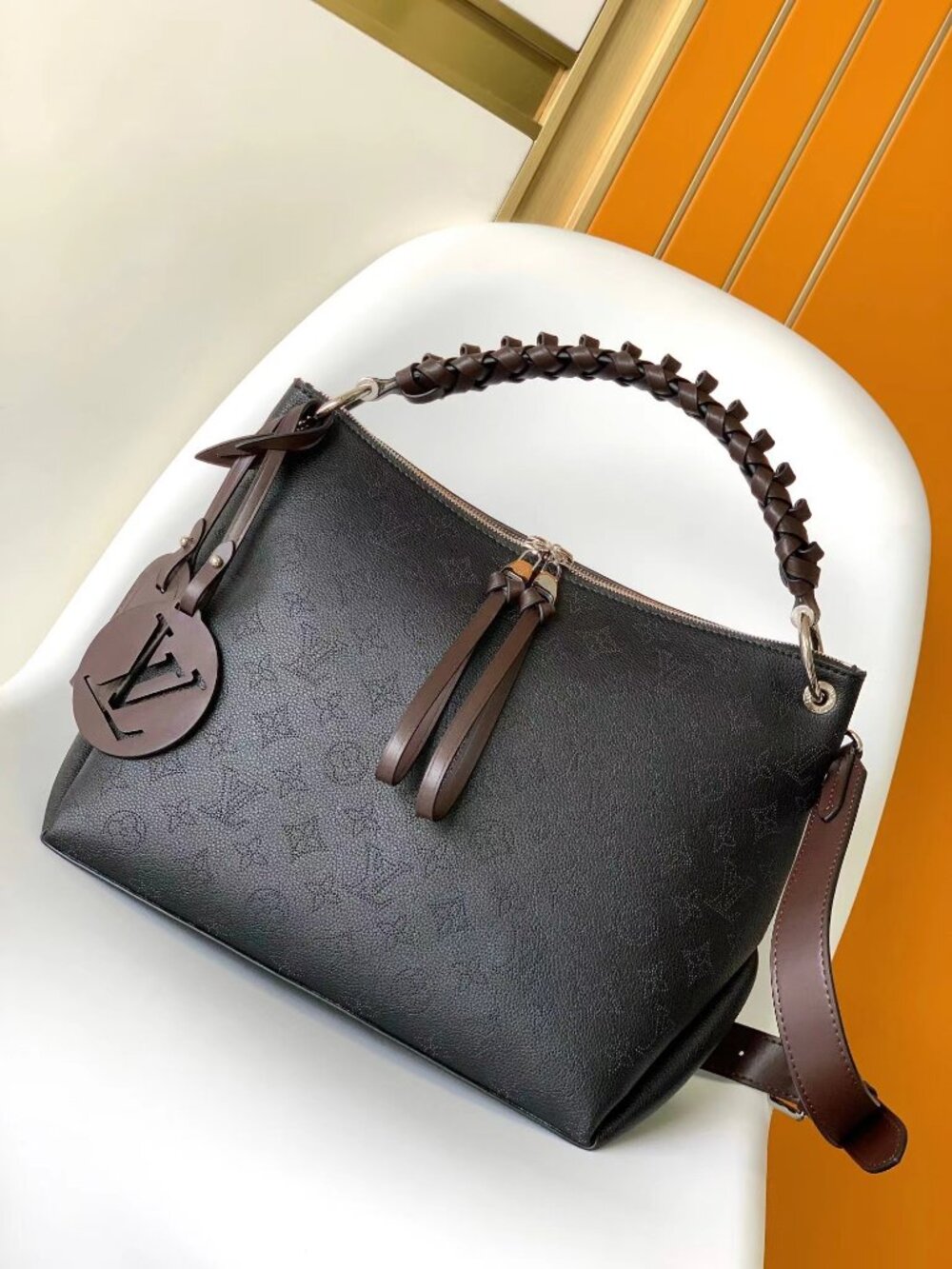 ❉Louis Vuitton perforated handbag Backpack satchel